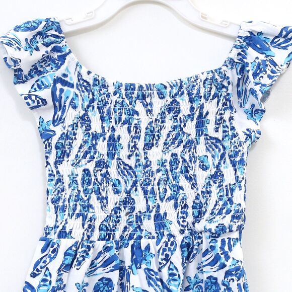 Lilly Pulitzer Girls Mini Jilly Dress Tiered Shell Printed Smocked XS NWT 281027 - Picture 5 of 9
